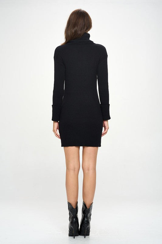 Turtleneck Sweater Dress-4