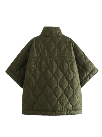 Youth Brand cotton half-sleeved diamond check pullover jacket